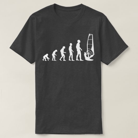 T-shirt Evolution Mens Windsurfing drôle Idée cadeau (Design devant)
