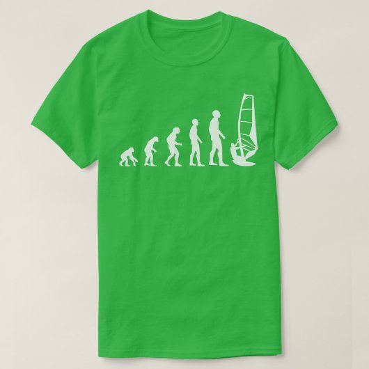 T-shirt Evolution Mens Windsurfing Funny Idée Cadeau Long  (Design devant)