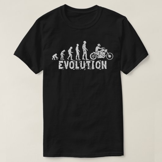 T-shirt Evolution motorbike (white) (Design devant)