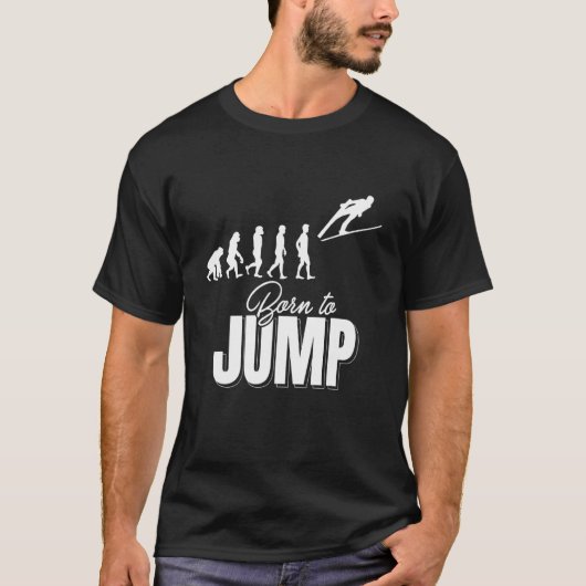 T-shirt Évolution Née À Ski Saut Ski Saut Ski Saut Hiver S (Devant)