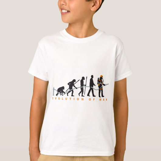 T-shirt évolution of fire plus fighter (Devant)