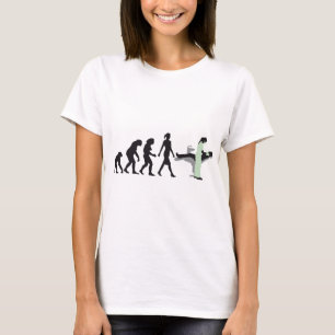 T-shirt evolution of womale female dentist