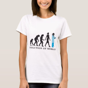 T-shirt evolution of womale female doctor