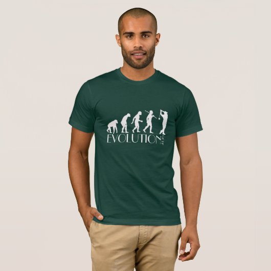 T-shirt Evolution personnalisable Golf Funny Golf Tee (Devant entier)
