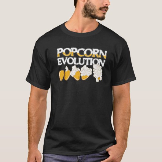T-shirt Évolution Popcorn Popcorn Enthousiaste Corn Kernel (Devant)