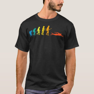 T-shirt Evolution Rétro De La Baignade Pour Les Baigneurs