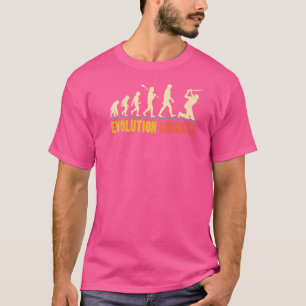 T-shirt Évolution Rétro Du Cricket Pour Les Joueurs De Cri