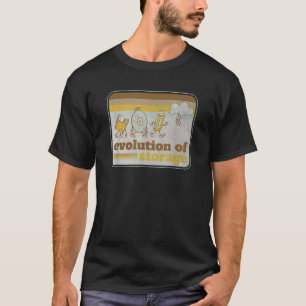 T-shirt Évolution rétro du stockage Disque souple Disque U