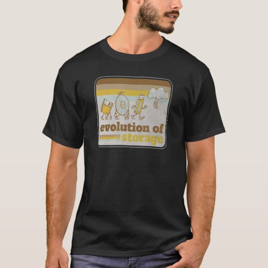 T-shirt Évolution rétrospective de la disquette de stockag (Devant)