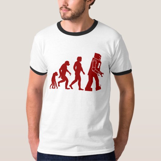 T-shirt Evolution robotique de l'homme en robot (Devant)