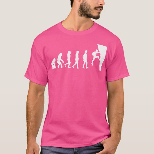 T-shirt Evolution Rock Climber Rock Escalade (Devant)