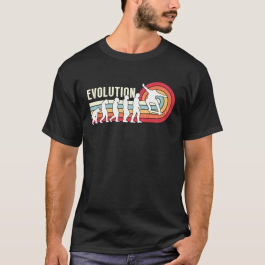 T-shirt Evolution Skateboard Skate Retro Streetwear 3 (Devant)