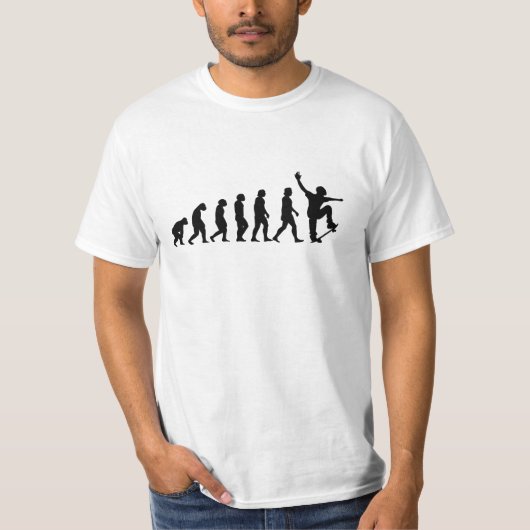 T-shirt Evolution skateboard skateboard cadeau (Devant)
