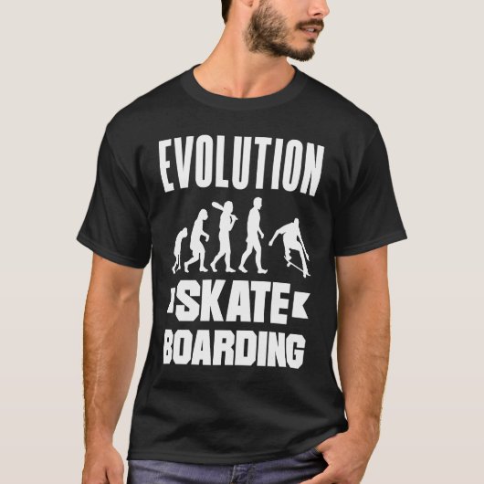T-shirt Evolution Skateboarding Skate Retro Streetwear 2 (Devant)