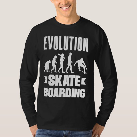 T-shirt Evolution Skateboarding Skate Retro Streetwear  2 (Devant)