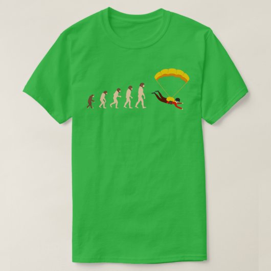 T-shirt Evolution Skydive Skydiver Paraglider Idée cadeau (Design devant)