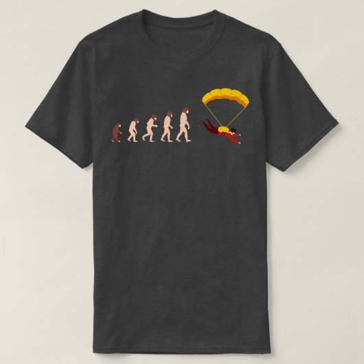 T-shirt Evolution Skydive Skydiver Paraglider Idée cadeau (Design devant)