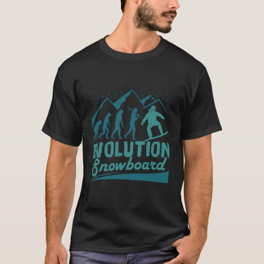 T-shirt Evolution Snowboard Freestyle Snowboard Lover (Devant)