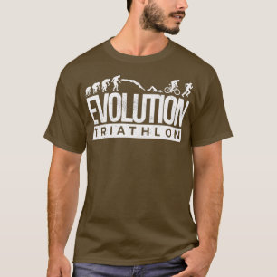 T-shirt Evolution Triathlon Funny Triathlon imprimé Cavema