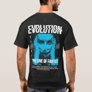 T-shirt Evolution typographie de
