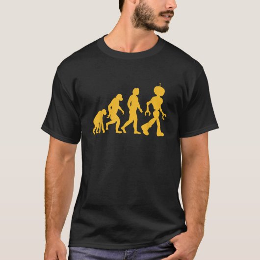 T-shirt Évolution vers un robot drôle de graphique scienti (Devant)