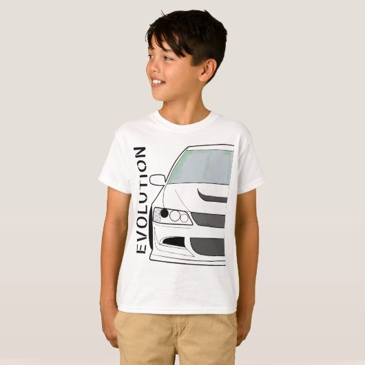 T-shirt Evolution VIII Evo 8 JDM Classic AWD Turbo Rallye (Devant entier)
