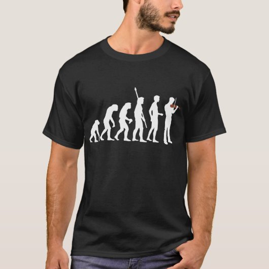 T-shirt evolution violin player (Devant)