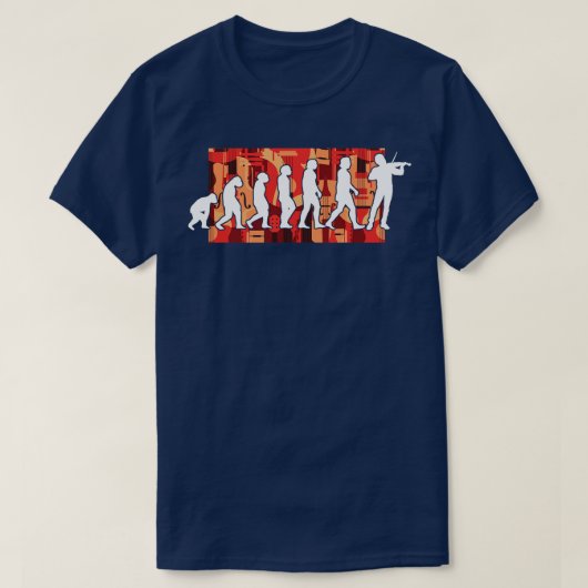 T-shirt Évolution violoniste 1 (Design devant)