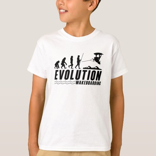 T-shirt Evolution Wakeboard Wake Wakeboarding Wakeboarder (Devant)