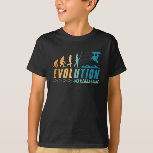 T-shirt Evolution Wakeboard Wakeboarder Wake Wakeboarding (Devant)