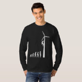 T-shirt Evolution Wind Turbine Energy Windmill (Devant entier)