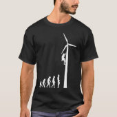 T-shirt Evolution Wind Turbine Energy Windmill (Devant)