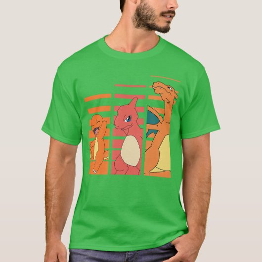 T-shirt Évolutions de Pokémon Charmander garçon (Devant)