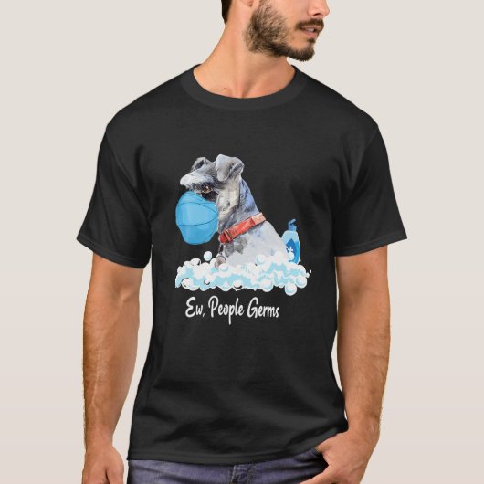 T-shirt Ew Gens Germes Schnauzer Chien Chien Chien Portant (Devant)