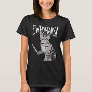 T-shirt Ew Humains Femmes Amour de Chat Chaton Halloween