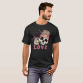 T-shirt Ew Love Leopard Skull Skeleton Anti Valentines Da (Devant entier)