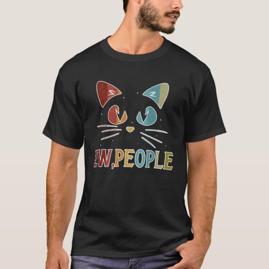 T-shirt ew people cat doesn t like people cat (Devant)