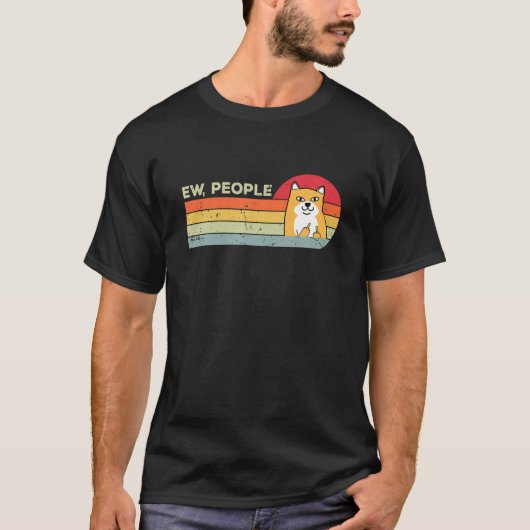 T-shirt Ew People Drôle Chien Rétro (Devant)