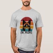 T-shirt Ew People Drôle Meowy Chat noir (Devant)