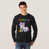 T-shirt Ew People Unicorn Antisocial Rainbow (Devant entier)