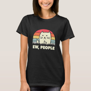 T-shirt Ew Personnes Ca Chat Vintage Chat Chat Noir
