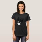 T-shirt Ew Personnes Masque Chat Noir (Devant entier)