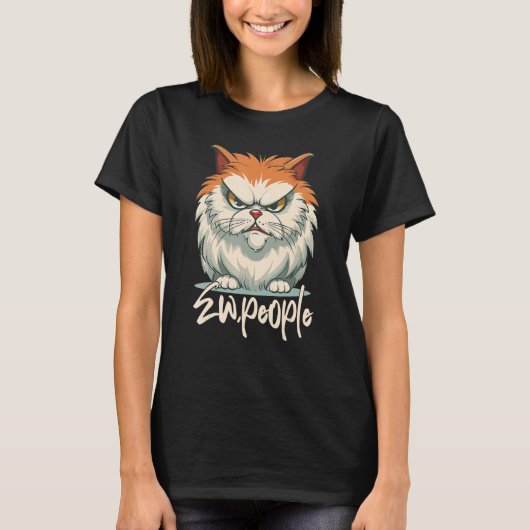 T-shirt Ew Personnes Retro Chat Vintage Chat (Devant)