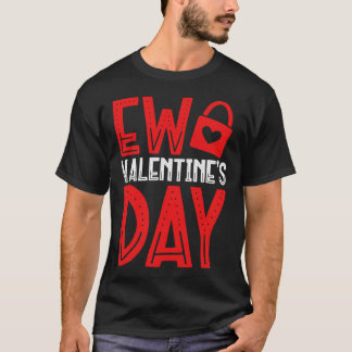 T-shirt Ew Saint-Valentin Cœur Verrouillé Simple Fierté An