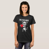 T-shirt EW, Sentiments. Chat grincheux de la Saint-Valenti (Devant entier)