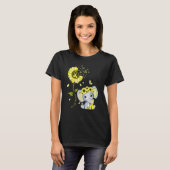T-shirt Ewings Sarcoma Awareness Yellow Hippie Sunflower E (Devant entier)