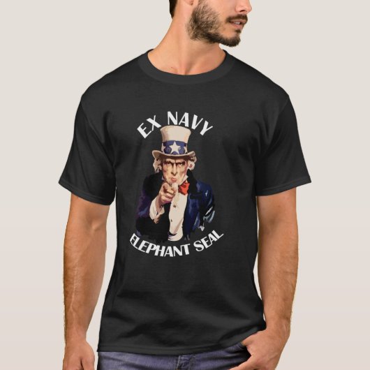 T-shirt Ex Elephant Seal Mer Lion Manatee Killer Whale Col (Devant)