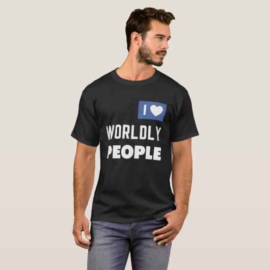 T-shirt Ex JW Ex Témoin de Jéhovah J'aime les gens mondain (Devant entier)