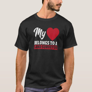 T-shirt Examen de l'arpentage Registre des terres arpenteu