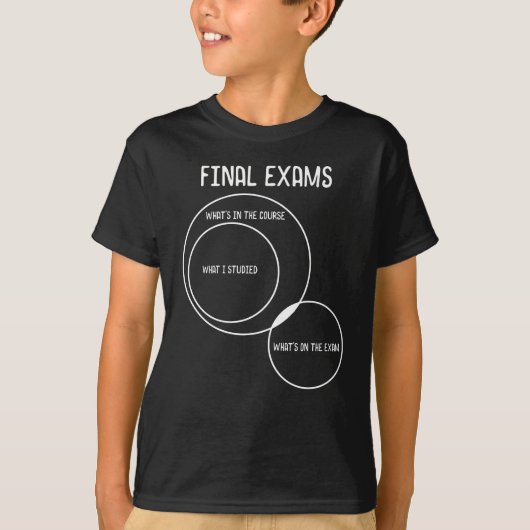T-shirt Examen final Diagramme de Venn Drôle Conception de (Devant)